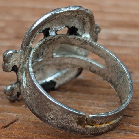WW2 German Nazi WAFFEN SS TOTENKOPF ring genuine authentic original for sale a vendre skull