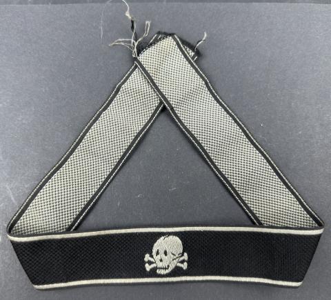 WW2 German Nazi Waffen SS Totenkopf skull cuff title cufftitle BEVO by RZM