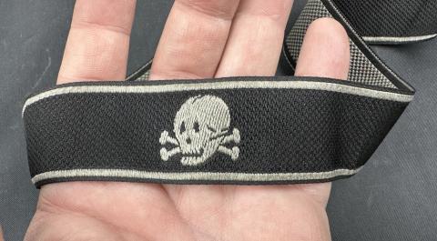 WW2 German Nazi Waffen SS Totenkopf skull cuff title cufftitle BEVO by RZM