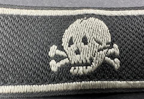 WW2 German Nazi Waffen SS Totenkopf skull cuff title cufftitle BEVO by RZM