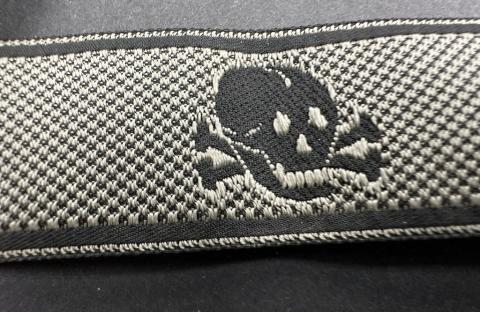 WW2 German Nazi Waffen SS Totenkopf skull cuff title cufftitle BEVO by RZM