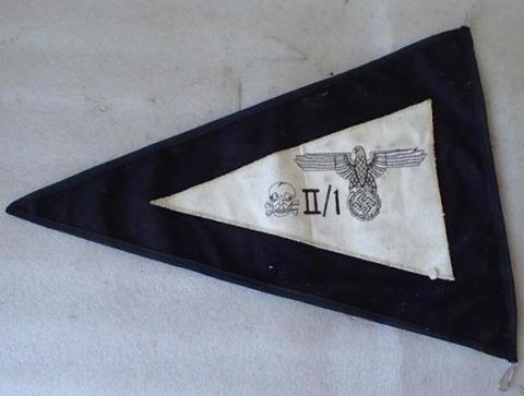 WW2 German Nazi Waffen SS totenkopf skull pennant flag north Wiking division
