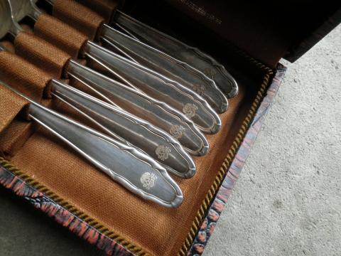 Waffen SS totenkopf skull silver cutlery flatware original