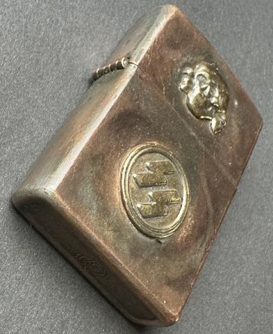 WW2 German Nazi WAFFEN SS TOTENKOPF skull zippo lighter rzm genuine for sale WW2 German Nazi WAFFEN SS TOTENKOPF skull zippo lighter rzm genuine for sale