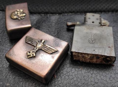 WW2 German Nazi Waffen SS Totenkopf zippo lighter with eagle and skull by RZM