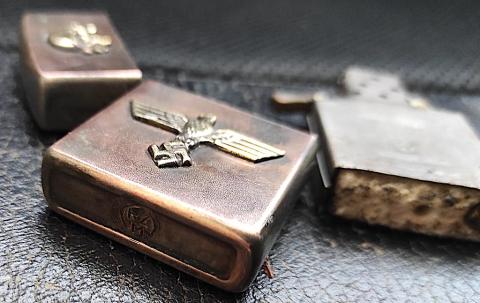 WW2 German Nazi Waffen SS Totenkopf zippo lighter with eagle and skull by RZM