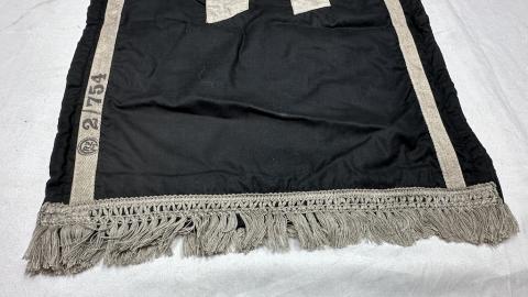 WW2 German Nazi WAFFEN SS wall RZM large one side banner FLAG stamped with SS runes