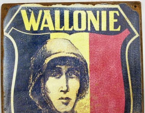 WW2 German Nazi WAFFEN SS WALLONIE volunteers Belgium recruitment wall sign