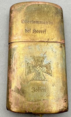 WW2 German Nazi Waffen SS Wehrmacht Heer combat soldier lighter with Iron Cross