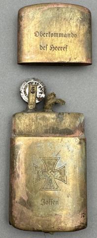 WW2 German Nazi Waffen SS Wehrmacht Heer combat KOMMANDO soldier lighter with Iron Cross