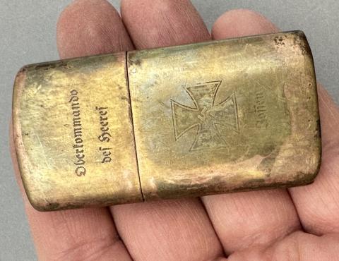 WW2 German Nazi Waffen SS Wehrmacht Heer combat KOMMANDO soldier lighter with Iron Cross