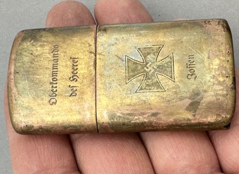 WW2 German Nazi Waffen SS Wehrmacht Heer combat KOMMANDO soldier lighter with Iron Cross