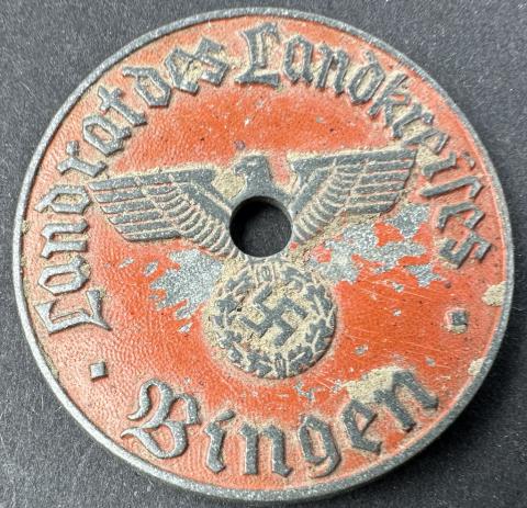 WW2 German Nazi WAFFEN SS WEHRMARCHY licence plate metal seal plate original WW2 German Nazi WAFFEN SS WEHRMARCHY licence plate metal seal plate original