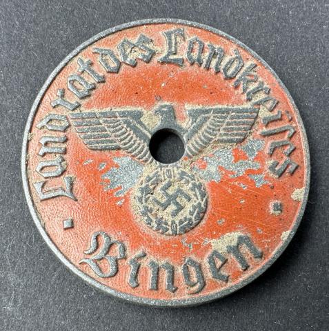 WW2 German Nazi WAFFEN SS WEHRMARCHY licence plate metal seal plate original WW2 German Nazi WAFFEN SS WEHRMARCHY licence plate metal seal plate original