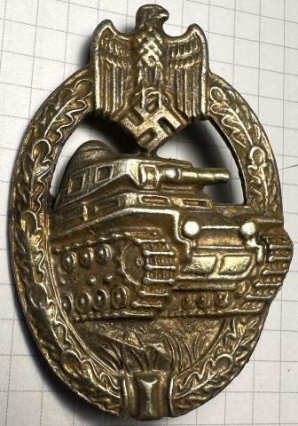 WW2 german Nazi WAFFEN SS WERHMACHT HEER Panzer badge tank award