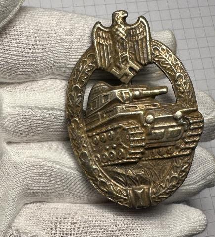 WW2 german Nazi WAFFEN SS WERHMACHT HEER Panzer badge tank award