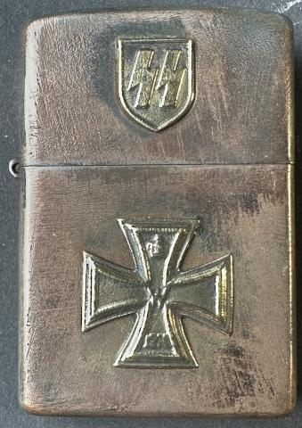 WW2 German Nazi WAFFEN SS WW1 Veteran iron cross zippo lighter