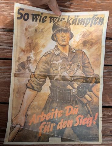 WW2 German Nazi WEHRMACHT recruitment propaganda wall poster