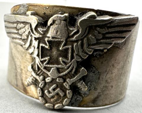 WW2 German Nazi Wehrmacht Waffen SS RING third Reich eagle Iron Cross Swastika