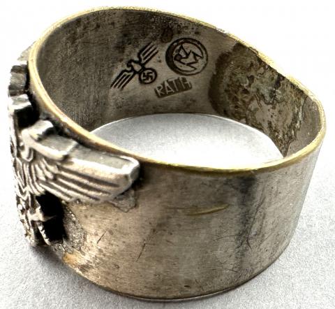 WW2 German Nazi Wehrmacht Waffen SS RING third Reich eagle Iron Cross Swastika