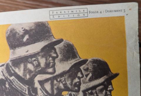 WW2 German Nazi Wehrmacht waffen SS propaganda recruitment poster from magazine