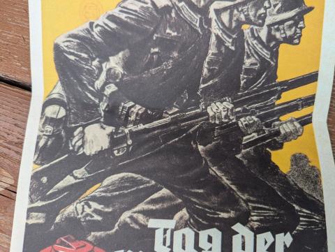 WW2 German Nazi Wehrmacht waffen SS propaganda recruitment poster from magazine