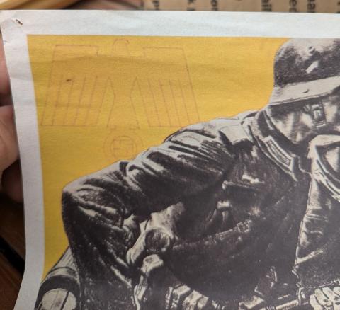 WW2 German Nazi Wehrmacht waffen SS propaganda recruitment poster from magazine