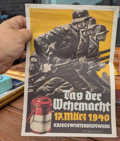 WW2 German Nazi Wehrmacht waffen SS propaganda recruitment poster from magazine