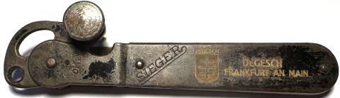 original Zyklon B DEGESCH canister opener poison maker company