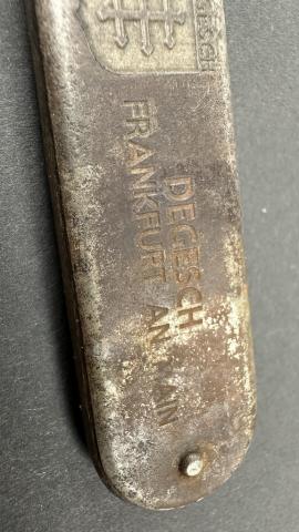 WW2 Holocaust DEGESCH canister opener Zyklon B poison maker company