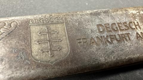 WW2 Holocaust DEGESCH canister openeWW2 Holocaust DEGESCH canister opener Zyklon B poison maker company