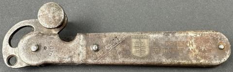 WW2 Holocaust DEGESCH canister opener Zyklon B poison maker company