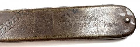 WW2 Holocaust DEGESCH canister opener Zyklon B poison maker SHOA JEW JEWISH