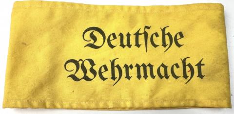 WWII German Nazi DEUTSCHE WEHRMACHT Armband uniform tunic removed