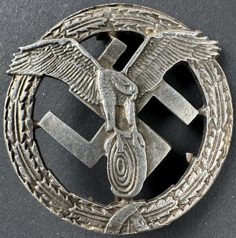 WWII GERMAN NAZI NSKK MOTORSPORTS Motorclub of the Third Reich BADGE IN SILVER by RZM 14