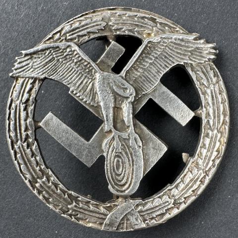 WWII GERMAN NAZI NSKK MOTORSPORTS Motorclub of the Third Reich BADGE IN SILVER by RZM 14