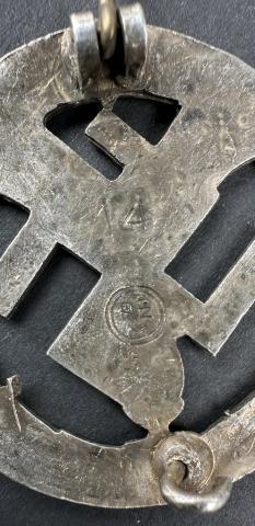 WWII GERMAN NAZI NSKK MOTORSPORTS Motorclub of the Third Reich BADGE IN SILVER by RZM 14