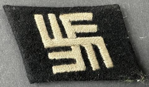 WWII German Nazi Waffen SS TEMPORARY CONCENTRATION CAMP GUARDS tunic removed  COLLAR TAB