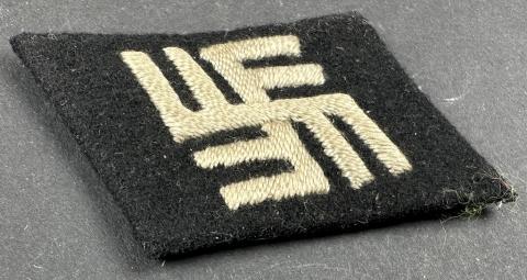 WWII German Nazi Waffen SS TEMPORARY CONCENTRATION CAMP GUARDS tunic removed  COLLAR TAB