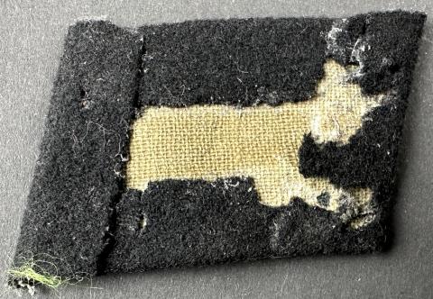 WWII German Nazi Waffen SS TEMPORARY CONCENTRATION CAMP GUARDS tunic removed  COLLAR TAB