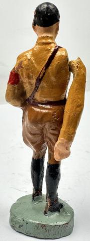 1930s Adolf Hitler Fuhrer NSDAP brown shirt elastolin figurine toy moving arm RARE