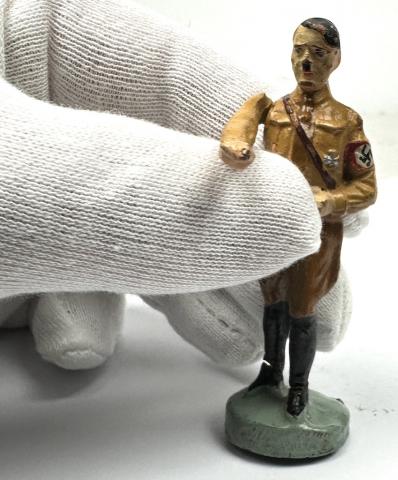 1930s Adolf Hitler Fuhrer NSDAP brown shirt elastolin figurine toy moving arm RARE