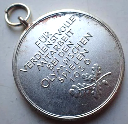 1936 Berlin Olympics Third Reich medal award original fuhrer hitler artifact