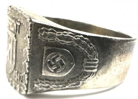 2e division Waffen SS Das Reich OSTFRONT silver 900 ring panz2e division Waffen SS Das Reich OSTFRONT silver 900 ring panzer originaler original