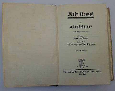 book fuhrer Adolf Hitler wedding mein kampf GOLD sell sale vendre acheter