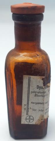 Concentration Camp AUSCHWITZ III Monowitz IG Farben Industrie BAYER drug bottle