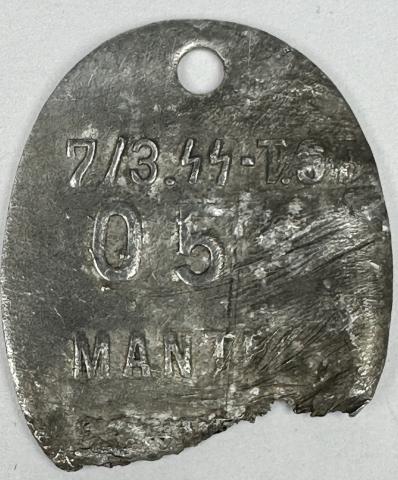 concentration camp kz Buchenwald WAFFEN SS Totenkopf guard bekleiungsmarke mantel metal tag token for wardrobe