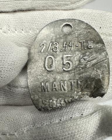 concentration camp kz Buchenwald WAFFEN SS Totenkopf guard bekleiungsmarke mantel metal tag token for wardrobe