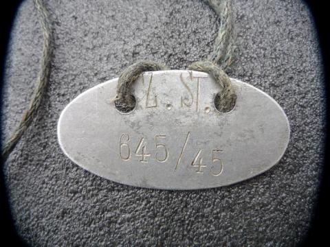 concentration camp WAFFEN SS Totenkopf Standarte dogtag id dog tag z/st