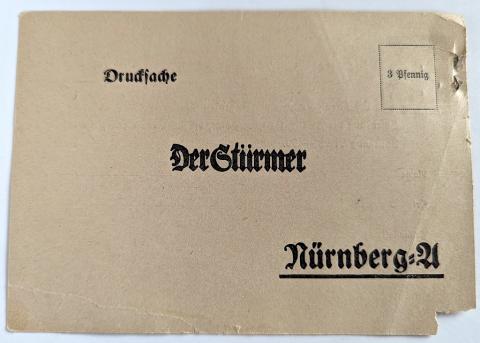 DER STURMER antisemitic magazine subscription blank card Anti Jew Jewish Holocaust